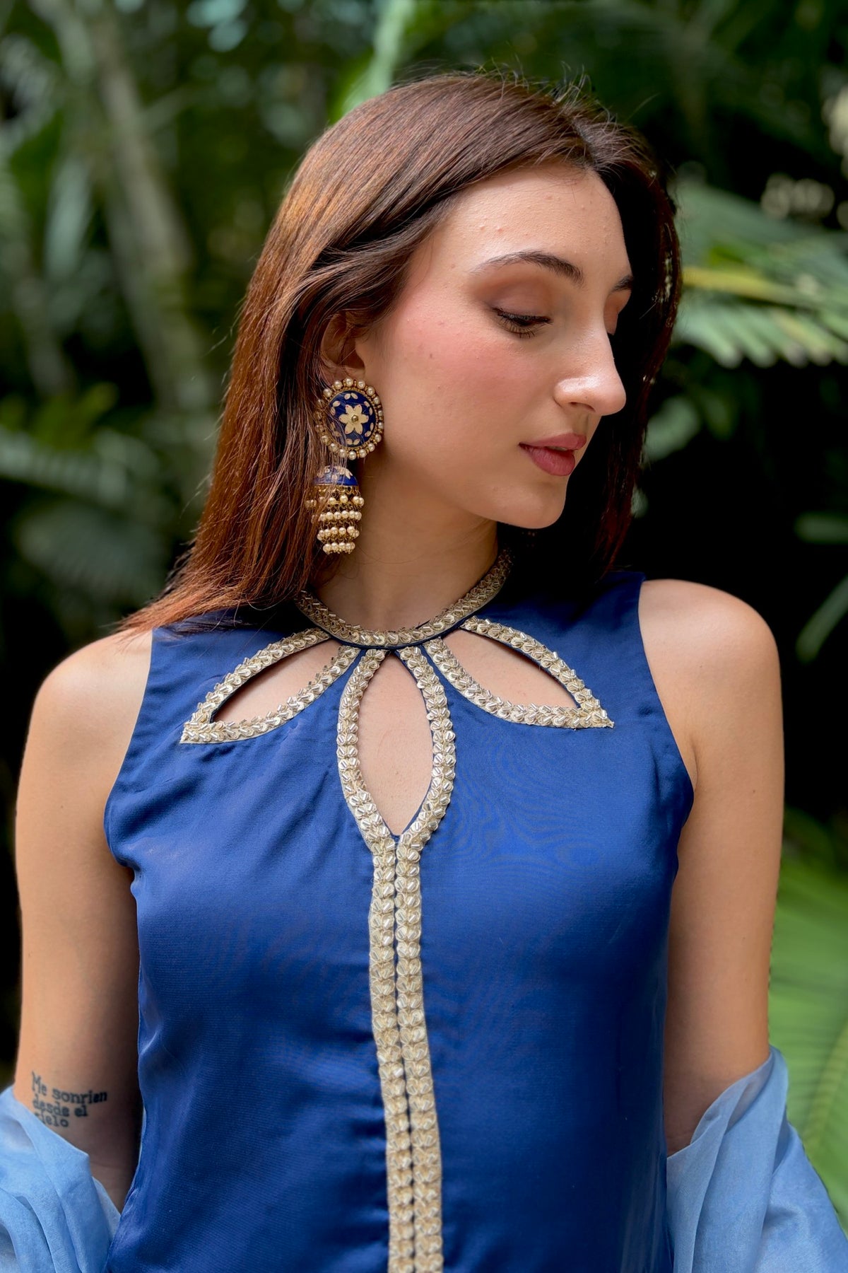 Gulzaar Blue Suit with Dupatta