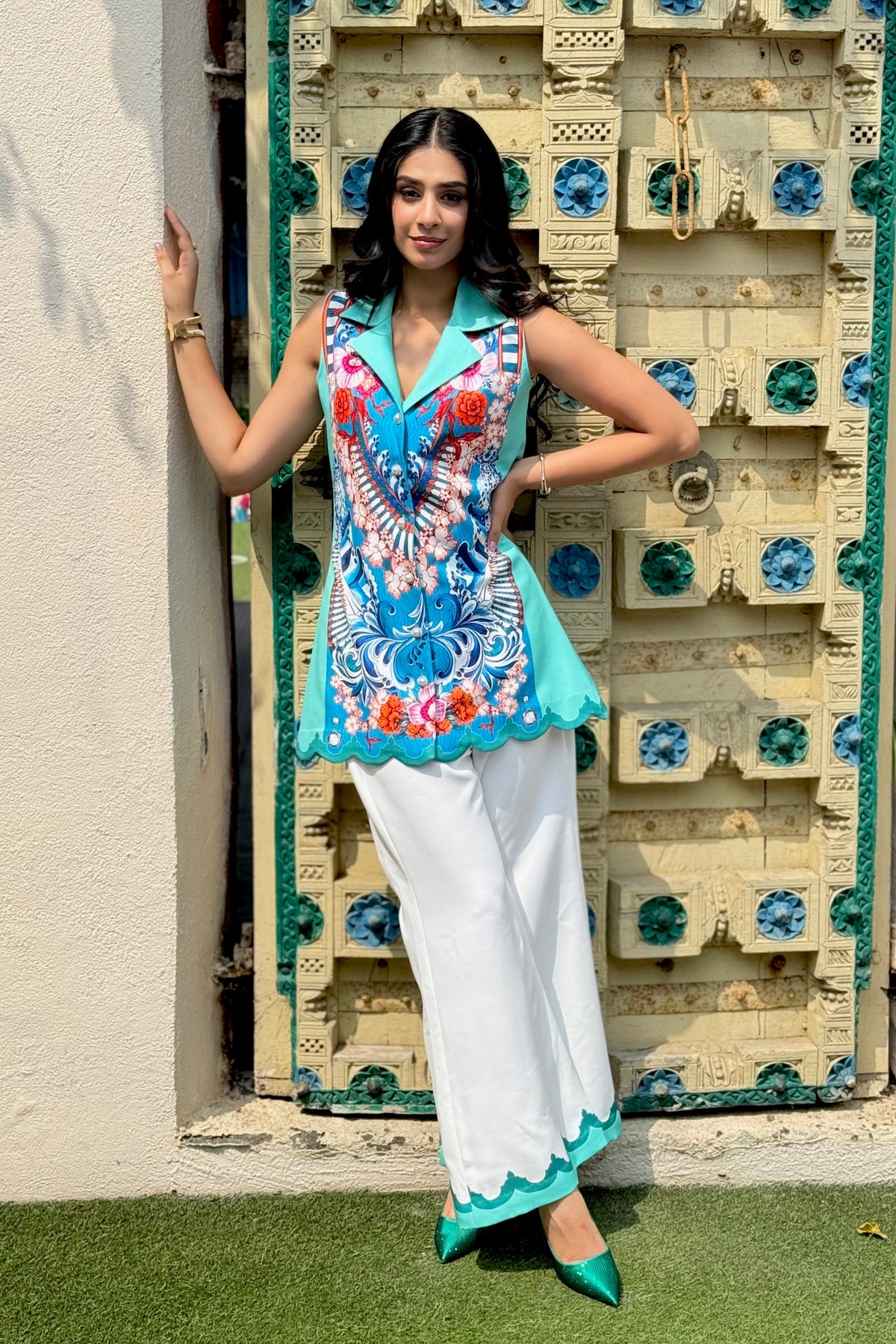 Zinnia Turquoise Coord Set